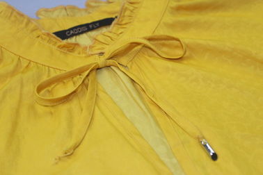 Fashion Style Comfortable Long Sleeve Blouse Yellow Color For Autumn Season