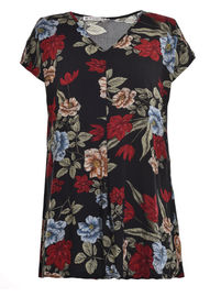 Spring Or Summer Ladies Stylish Blouse , Floral Print Tops For Ladies Slim Size