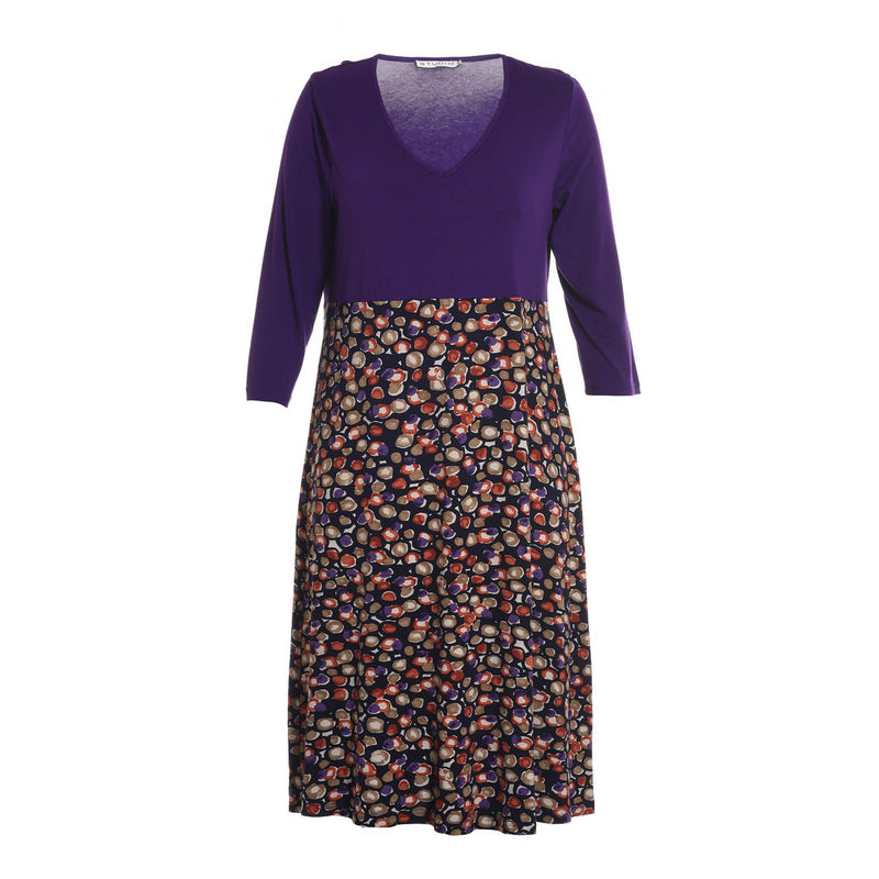Cotton And Chiffon Women'S Plus Size Casual Long Dresses For Spring Autumn